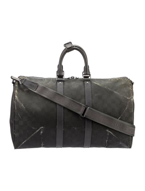 louis vuitton damier carbone keepall 45